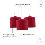Royal Imports Votive Candle, Unscented Red Premium Dripless Wax, Box of 72, for Wedding, Birthday, Holiday, Christmas, Party & Home Decoration (10 Hour Burn Time)