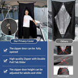 Tuszom Heavy Duty 600D Privacy Tent for Boat, Heavy Duty Hanging Changing Room for Bimini Top with Storage Bag, Portable Privacy Station for Pontoons