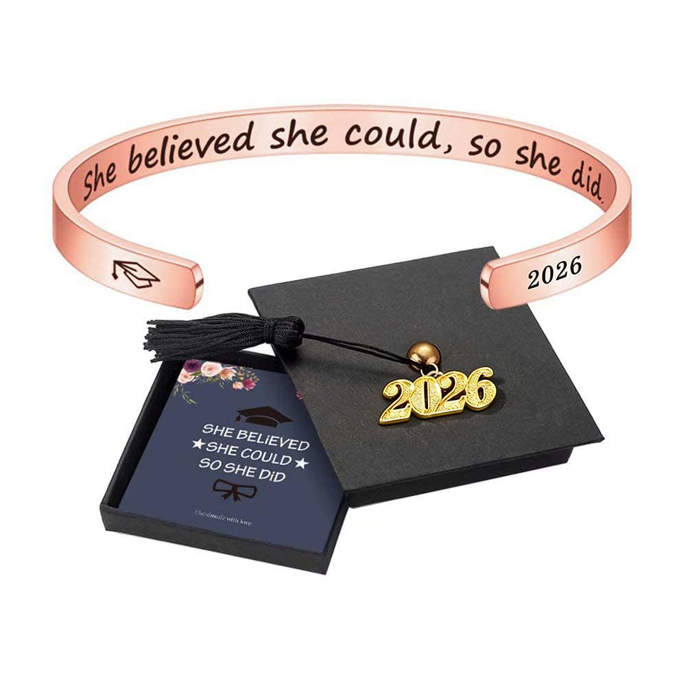 M MOOHAM Graduation Gift for Her 2026, High School College Graduation Gifts Bracelet for Her Women, Class of 2026 Grad Gift