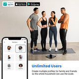 Etekcity Smart Scale for Body Weight and BMI, Bathroom Digital Electronic Weighing Scale for People, Bluetooth Free VeSync APP Connection, Rounded Corner, Accurate to 0.1lb/0.05kg, 400 lbs, Black