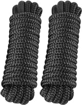 Dock Lines: 1/2" x 25' Double Braided Nylon Boat Dock Lines - Premium Boat Ropes for Secure Docking with 12" Loop - Marine Grade Boat Rope/Dock Line, Sturdy and Hi-Performance - 2 Pack