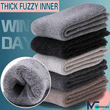MOGGEI 5 Pairs Womens Merino Wool Socks Hiking Warm Winter Thick Thermal Crew Cozy Cabin Ladies Gift Comfy Boot Work Socks