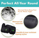 Down Booties Warm Socks for Men & Women - Ultralight Sleeping Sock for Camp, Backpacking - Soft & Cozy Camping Sleeping Bag Tent Down Slippers Foot Warmer