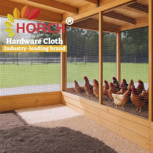 HORCH Hardware Cloth 1/2 inch 36 x 100 ft 19 Gauge, Chicken Wire Mesh Roll, Chicken Wire Fencing, Wire Fence Roll, Wire Mesh Fence, Tree Guard, Mesh & Wire Cloth, Rat Wire, Hardware Mesh