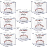 8 Pack Baseball Display Case, UV Protected Acrylic Boxes for Display,Clear Display Case Baseball Cube Memorabilia Showcase Autograph Ball Protector