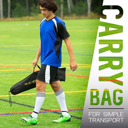 Franklin Sports Blackhawk Backyard Soccer Goal - Portable Pop Up Soccer Nets - Youth + Adult Folding Indoor + Outdoor Goals - Multiple Sizes + Colors - Perfect for Games + Practice