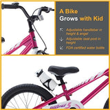 RoyalBaby Kids Bike EZ Freestyle Training Free Balance to Pedal Easy Learning Bicycle, 12-18 Inch for Toddlers to Big Kids