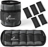 Sportneer Adjustable Ankle Weights 1 Pair 2 4 6 8 10 Lbs Leg Weight Straps for Women Men, Weighted Ankle Weights Set for Gym,Fitness, Workout,Walking, Jogging,1-5 lbs Each Ankle, 1 Pair 2-10 lbs