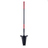 Root Slayer RS225 Long Handle Garden Shovel, Fiberglass Shaft, Black