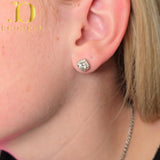 Moissanite Stud Earrings,925 Sterling Silver Lab Created Earrings for Women Men DOJOJOSA Jewelry for Gifts
