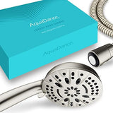 AquaDance New Magnetic Guidance Docking System - High-Pressure 8-setting Handheld Shower Head with Giant 5 inch Face, Magnetic Bracket, Extra-long 72 inch Stainless Steel Hose/All Nickel Finish