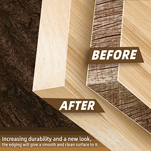 GSCIT Club Birch Edge Banding, 1/2 inch x 50ft roll of Veneer Edge Banding -Pre-glued Flexible, Real Wood Tape Banding for Cabinet Repair Furniture Restoration