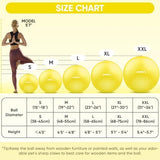 APEXUP Yoga & Pilates Ball - Anti Slip Heavy Duty Gym Ball for Fitness, Balance & Core Workout