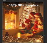 DI MORE 2PCS LED Flame Light, USB Rechargeable Flame Lamp with Remote & Timer, Waterproof Dimmable Flameless Candles Light for Home Party Garden Camping Halloween Christmas Decoration