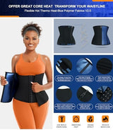 TrainingGirl Waist Trainer for Women Lower Belly Waist Trimmer Corset Tummy Wrap Workout Sweat Belt Band Sports Sauna Suit
