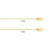 Gacimy 1.1mm 14K Gold Plated Cable Chain Necklace for Women, 22 Inches