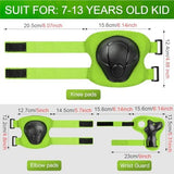 Kids Protective Gear Set Knee Pads for Kids 3-14 Years Toddler Knee and Elbow Pads with Wrist Guards 3 in 1 for Skating Cycling Bike Rollerblading Scooter