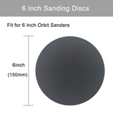 6 Inch 50 Pcs Wet Dry Sanding Discs Hook and Loop, 320 400 600 800 1000 Assorted Grit Waterproof Sandpaper Silicon Carbide for Random Orbital Sander, Automotive Wood Metal Polishing & Sanding