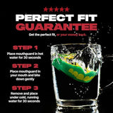 SafeJawz Sports Mouthguard, Dual Layer Premium Mouth Guard with Case for Basketball, Lacrosse, Football, Martial Arts, Hockey, Wrestling, Ice Hockey and All Contact Sports