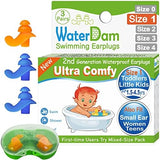 WaterDam Swimming Ear Plugs Great Waterproof Ultra Comfy Earplugs Prevent Swimmer's Ear