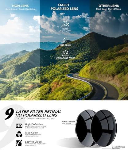 Polarized Sunglasses Men, Mens Sunglasses Polarized UV protection Lightweight Sun Glasses for Driving Fishing Golf