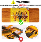 TRUSCEND Pre-rigged Fishing Jig Lures for Freshwater and Saltwater, Innovative Super Durable TPE Bass Lures, Lifelike Shrimp Crayfish Swimbait, Weedless Lure for Crappie Trout Walleye, Keep Separately