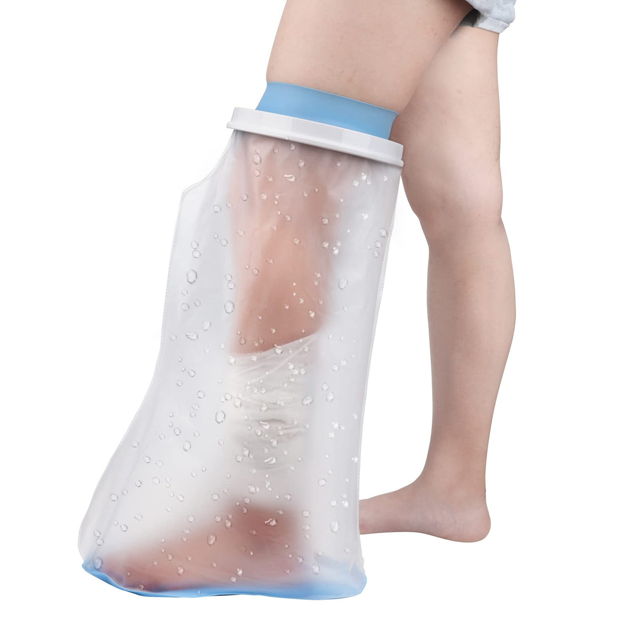 DNEOUXI Waterproof Cast Covers for Shower Leg Adult, Cast Cover for Leg with Non-Slip Bottom, Watertight Leg Cast Protector for Knee Shank Foot Ankle Surgery Dressing Wound, Reusable