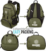 TRIPPED Travel Gear Traveling Backpack- Foldable collapsible lightweight backpack for travel (Green) 35 liters