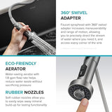 KRAUS Bolden Commercial Style 2-Function Single Handle Pull Down Kitchen Faucet in Spot-Free Antique Champagne Bronze, KPF-1610SFACB