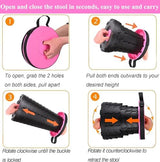 Fishboy Upgraded Collapsible Stool, 400lbs Max Weight, Lightweight But Sturdy, Portable Retractable Folding Telescoping Foldable Camping Stool for Adults Outdoor Fishing Hiking Gardening Travel BBQ