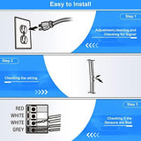 Garage Door Safety Sensor Beam Eyes, Garage Door Opener Parts Compatible with Liftmaster/Sears/Chamberlain/Craftsman/Linear Replacement (41A5034, 801CB-P) (Beam Eyes + Bracket)