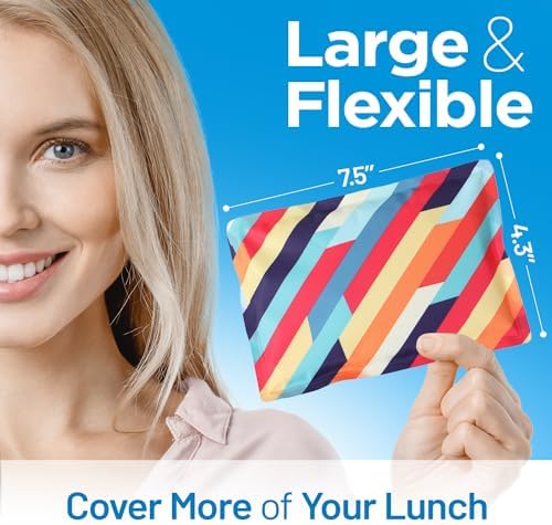 Everlasting Ice RX Reusable Ice Packs for Lunch Boxes & Coolers (4 Pack) Flexible, Long-Lasting, BPA Free, Versatile Soft Ice Pack for Insulated Bags, Picnic, Travel, and More