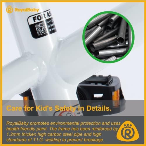 RoyalBaby Kids Bike EZ Freestyle Training Free Balance to Pedal Easy Learning Bicycle, 12-18 Inch for Toddlers to Big Kids