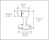 QCAA Solid Brass Door Stop, 3", Matte Black, 1 Pack