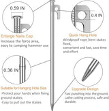 8 Pack Tent Stakes Heavy Duty 12 inch Steel Tent Pegs for Camping Unbreakable and Inflexible