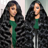 Jamoro 13x6 Lace Front Wigs Human Hair 200% Density 28 Inch Body Wave Lace Front Wigs Human Hair Pre Plucked Real Human Hair Wig with Baby Hair Glueless Wigs Human Hair Lace Front Wigs