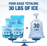 HEYTRIP 4 Pack Reusable Ice Bags for Cooler 2.5lb 5lb Ice Cube Bags, Long Lasting Cold Dry Freezer Packs, Leakproof Water Container - Fill it with Ice to Keep Cooler Cold and Drink its ICY Water