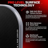 BAGAIL Pickleball Paddles, USAPA Approved Fiberglass Surface Pickleball Set, Lightweight Pickle Ball Rackets with 4 Balls, 1 Bag, Designed in California for Traction and Stability