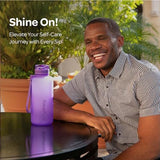 Hydracy Water Bottle with Time Marker -Large BPA Free Water Bottle & No Sweat Sleeve -Leak Proof Gym Bottle with Fruit Infuser Strainer & Times to Drink -Ideal for Fitness Sports & Outdoors