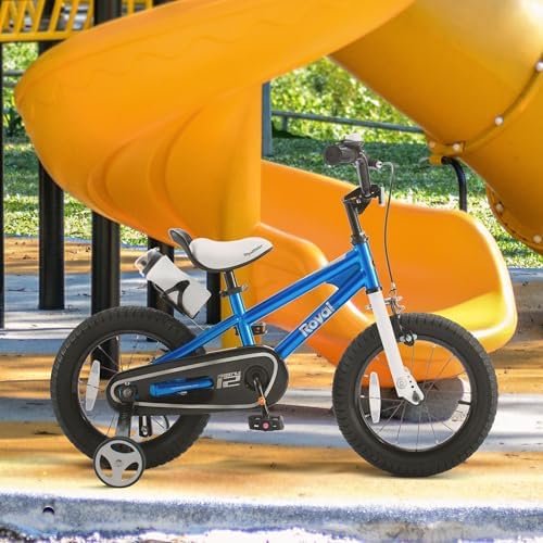 RoyalBaby Kids Bike EZ Freestyle Training Free Balance to Pedal Easy Learning Bicycle, 12-18 Inch for Toddlers to Big Kids