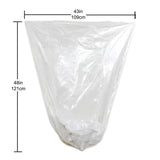 TYPLASTICS 45-48 Gallon Clear Trash Can Liners - 43" x 48" - High Density Garbage Bags - 200 Pack - Multipurpose for Office, Yard, Recycling, Industrial and Commercial