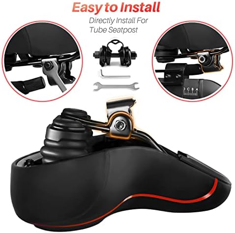 Oversized Bike Seat for Peloton Bike & Bike+, Comfort Seat Cushion Compatible with Peloton, Road or Exercise Bikes, Bicycle Wide Saddle Replacement for Men & Women, Accessories for Peloton