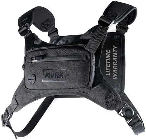 MVRK Water Resistant Chest Pack - Running Vest for Workouts, Running Phone Holder Extra Storage, Lightweight Running Pack