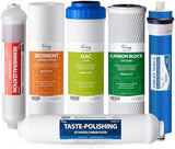iSpring F6K75 NSF Certified Replacement Under-Sink Water Filters, 6-Stage Reverse Osmosis RO Water Filtration Systems with Alkaline Mineral Filter, 6-months Replacement Supply Set, 6 Count (Pack of 1)