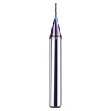 SpeTool 1/32 Down Cut CNC Router Bits 1/4 Inch Shank with TAC Long Life Coated , Solid Carbide Spiral End Mill Plunge Cut for Wood Engraving Carving