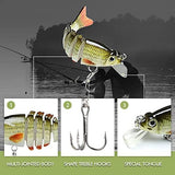 TRUSCEND Swimmax for Saltwater and Freshwater, Realistic Fishing Lures for Bass Trout Crappie Walleye Pike Bluegill Salmon, Swimbait for Bass Fishing, Amazing Fishing Gear Gifts for Family Fishing