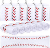 6 Pack Baseball Cooling Towels for Boys, White Sports Towels with Bags, 40"x12" Breathable Chilly Towel, Microfiber Towel for Baseball Sport Team Gift