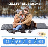 Elegear Air & Foam Camping Sleeping Pad, HexaFoam Camping Mattress Pad with Built-in Foot Pump Memory Foam Camp Pad 4-Season Camp Sleeping Mat for Travel/Car/Tent