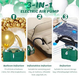 SINBEE Balloon Pump, Balloon Pump Electric, Portable Dual Nozzle Electric Blower Air Pump Inflator for Party Decoration. Faster and Save Time