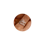 coobopet Custom Name Rings for Women Personalized 14K Gold Plated/Sterling Silver/Rose Gold Engraved Name Ring Customized Jewelry Gift Wedding Engagement Rings for Women Men Couples